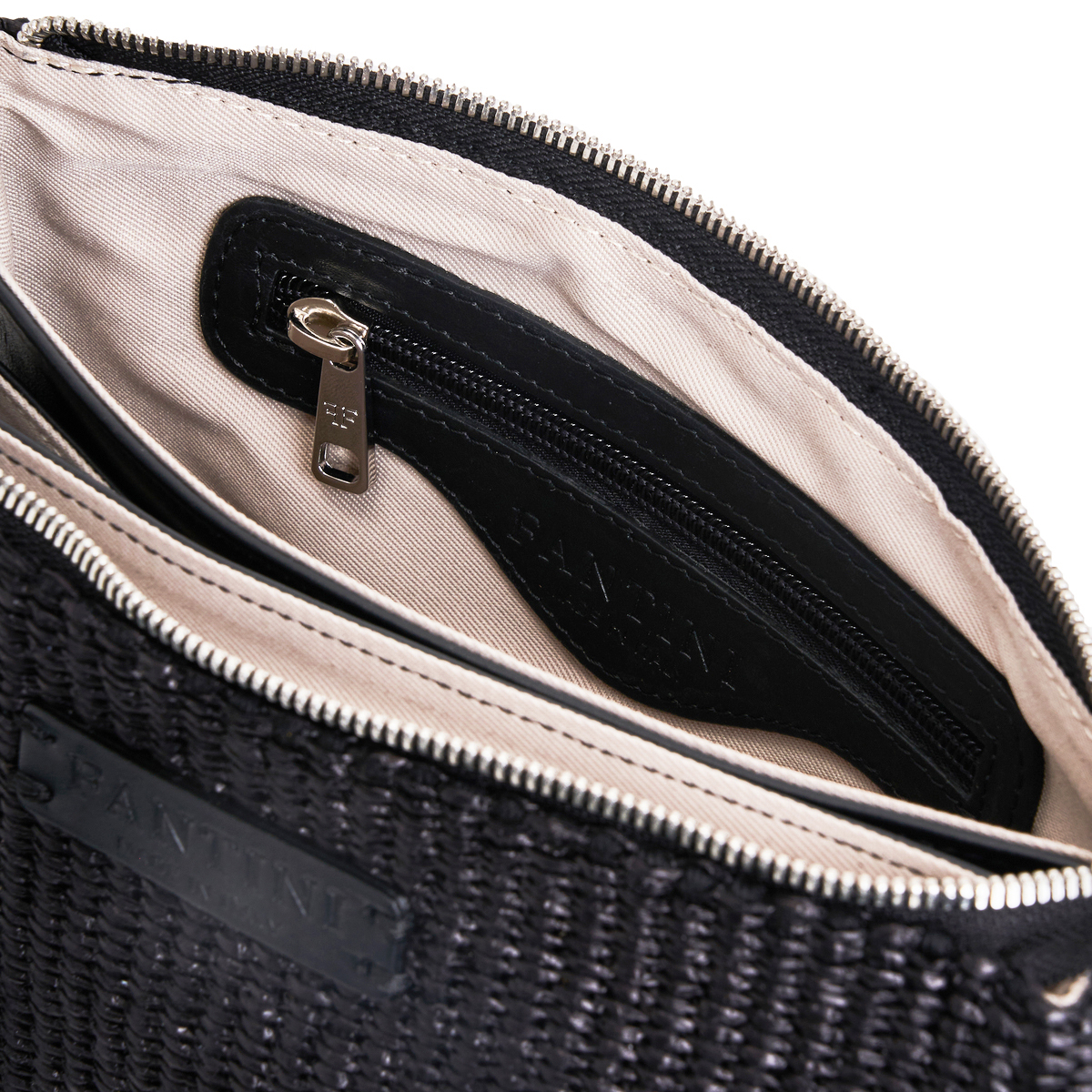 Crossbody veske i skinn og raffia Susanna - Image 7