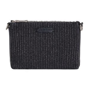 Crossbody veske i skinn og raffia Susanna