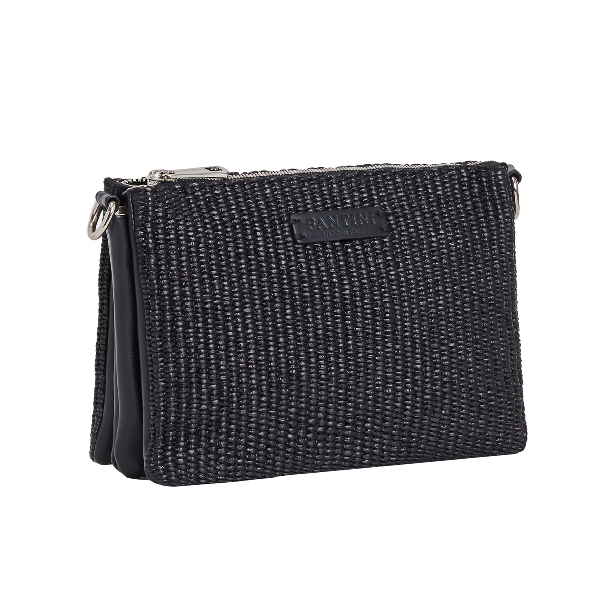 Crossbody veske i skinn og raffia Susanna - Image 4